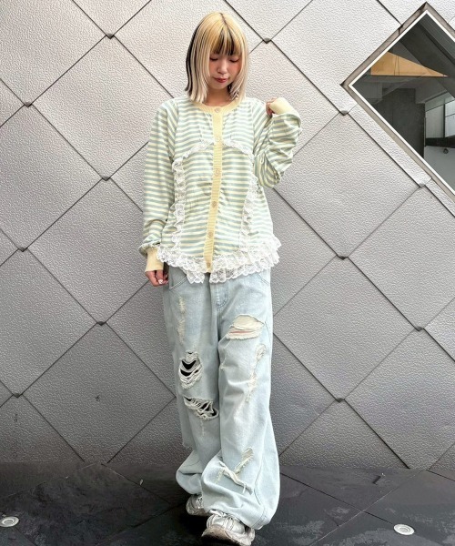 Candy Stripper(キャンディストリッパー)の「PANTIE LIKE SAGGING DENIM パンツ(デニムパンツ・レディース・ライトインディゴブルー/ブルー系その他・FREE)」の22枚目の写真