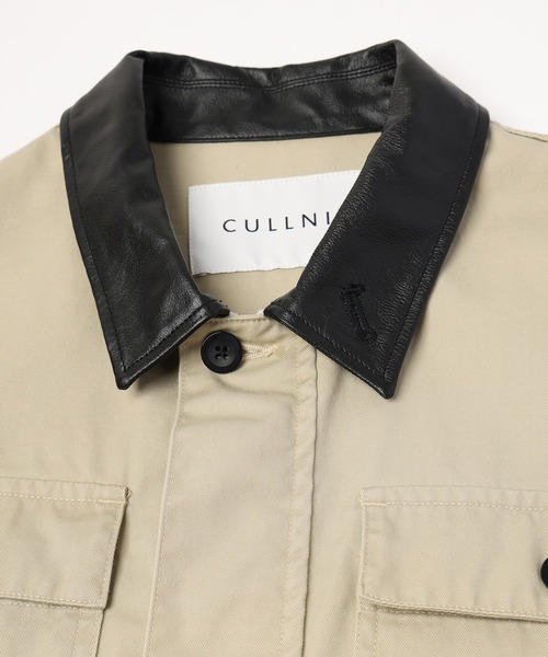 CULLNI（クルニ）の「Frosted Wash Leather Collar Chino Jacket（デニムジャケット・メンズ・ベージュ系/カーキ系・1/2）」の6枚目の写真