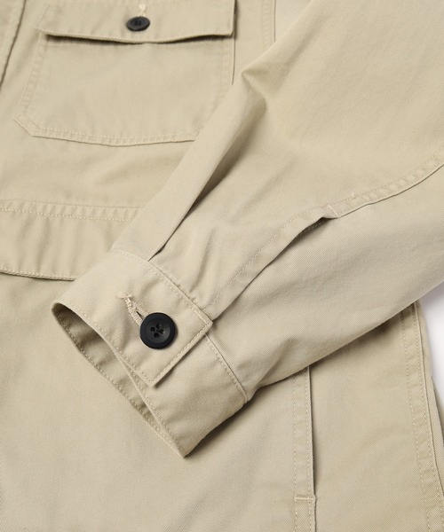 CULLNI（クルニ）の「Frosted Wash Leather Collar Chino Jacket（デニムジャケット・メンズ・ベージュ系/カーキ系・1/2）」の9枚目の写真