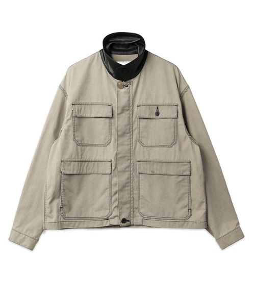 CULLNI（クルニ）の「Frosted Wash Leather Collar Chino Jacket（デニムジャケット・メンズ・ベージュ系/カーキ系・1/2）」の11枚目の写真