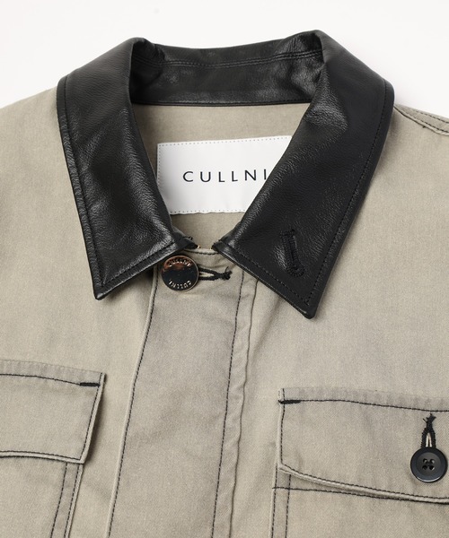 CULLNI（クルニ）の「Frosted Wash Leather Collar Chino Jacket（デニムジャケット・メンズ・ベージュ系/カーキ系・1/2）」の12枚目の写真