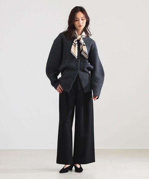 Demi-Luxe BEAMS(デミルクス ビームス)の「ウール Vネック ニットブルゾン(ブルゾン・レディース・ブラウン系その他4/チャコールグレー・ONE SIZE)」の11枚目の写真