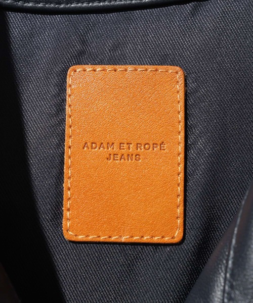 ADAM ET ROPE'（アダムエロペ）の「レザートラックジャケット / ADAM ET ROPE' JEANS（ブルゾン・メンズ・ネイビー・M/L）」の8枚目の写真