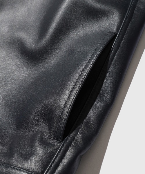 ADAM ET ROPE'（アダムエロペ）の「レザートラックジャケット / ADAM ET ROPE' JEANS（ブルゾン・メンズ・ネイビー・M/L）」の13枚目の写真