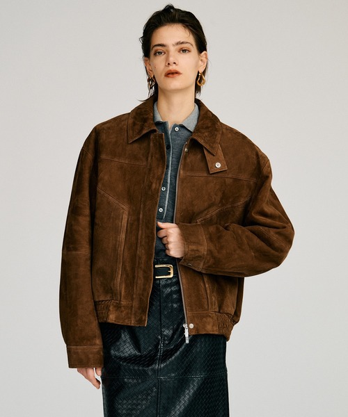 PRANK PROJECT(プランクプロジェクト)の「【2026Autumn Pre-Order】タックポケットハイネックスエードブルゾン / Tuck Pocket High-Neck Suede Blouson(ブルゾン・レディース・ブラウン・FREE)」の7枚目の写真