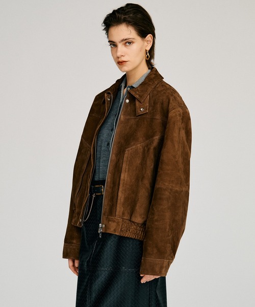 PRANK PROJECT(プランクプロジェクト)の「【2026Autumn Pre-Order】タックポケットハイネックスエードブルゾン / Tuck Pocket High-Neck Suede Blouson(ブルゾン・レディース・ブラウン・FREE)」の10枚目の写真
