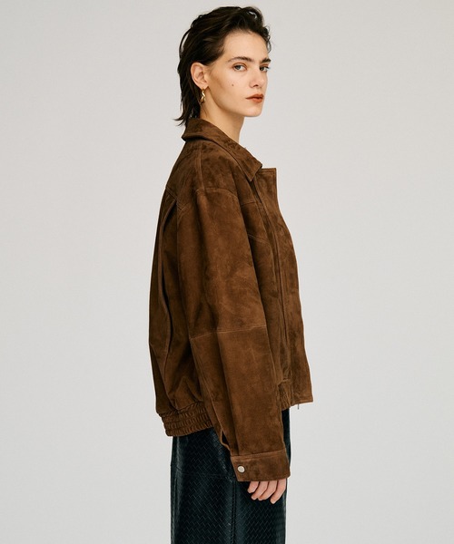 PRANK PROJECT(プランクプロジェクト)の「【2026Autumn Pre-Order】タックポケットハイネックスエードブルゾン / Tuck Pocket High-Neck Suede Blouson(ブルゾン・レディース・ブラウン・FREE)」の12枚目の写真