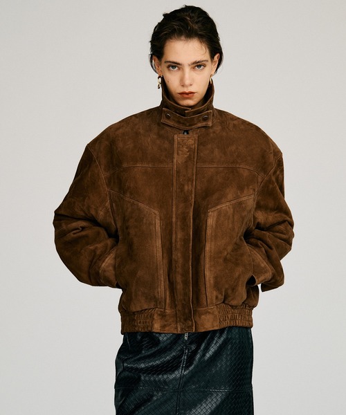 PRANK PROJECT(プランクプロジェクト)の「【2026Autumn Pre-Order】タックポケットハイネックスエードブルゾン / Tuck Pocket High-Neck Suede Blouson(ブルゾン・レディース・ブラウン・FREE)」の8枚目の写真