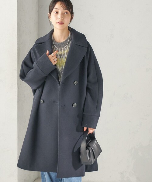 TICCA（ティッカ）の「【一部SHIPS別注】TICCA: テントコート 26AW（ピーコート・レディース・ネイビー/ブラウン/グレー・ONE SIZE）」の3枚目の写真