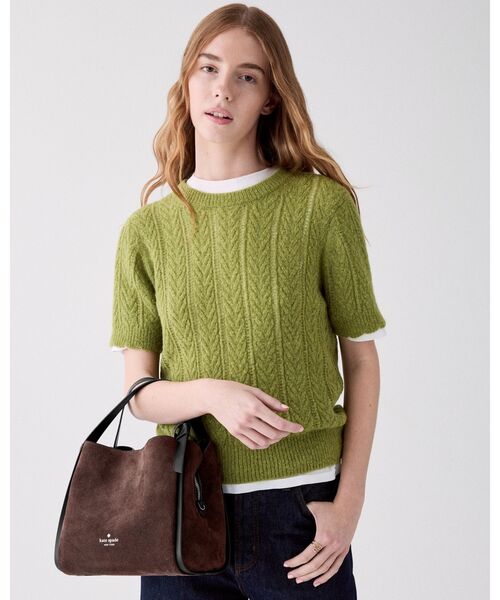 kate spade new york(ケイトスペード ニューヨーク)の「ノット スエード コンバーチブル キャリーオール(ショルダーバッグ・レディース・ブラウン・ONESIZE)」の5枚目の写真