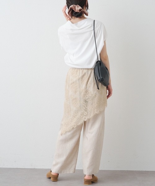 PUAL CE CIN(ピュアルセシン)の「ライト ドライ 天竺ボートネックT(Tシャツ/カットソー・レディース・ブラック/オフホワイト/ブラウン・MEDIUM)」の16枚目の写真