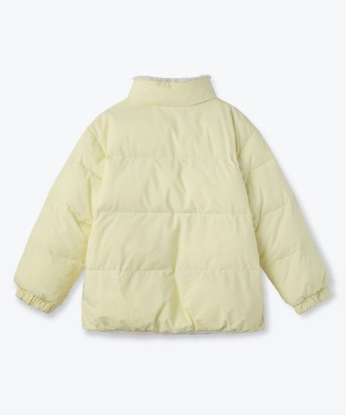 MUSINSA STANDARD KIDS（ムシンサスタンダードキッズ）の「デイリープファーリバーシブルフリースショートパディングジャケット[レモン/クリーム]（ブルゾン・レディース・その他・100/160/110/120/130/150/140）」の7枚目の写真