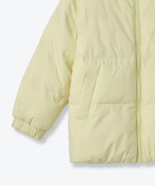 MUSINSA STANDARD KIDS（ムシンサスタンダードキッズ）の「デイリープファーリバーシブルフリースショートパディングジャケット[レモン/クリーム]（ブルゾン・レディース・その他・100/160/110/120/130/150/140）」の2枚目の写真