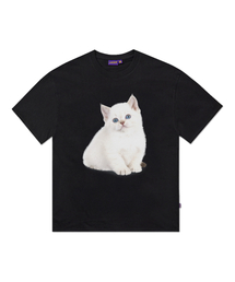 LAUGHER（ラファー）の「ネコTシャツ - ブラック（Tシャツ/カットソー）」