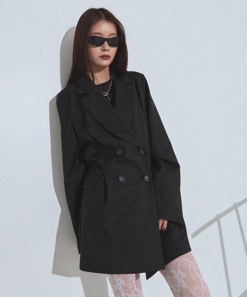 PAGEBOY(ページボーイ)の「セットアップタックジャケット【セットアップ対応/無地色のみイージーケア】(テーラードジャケット・レディース・ブラック/グレー/チェック・FREE)」の14枚目の写真