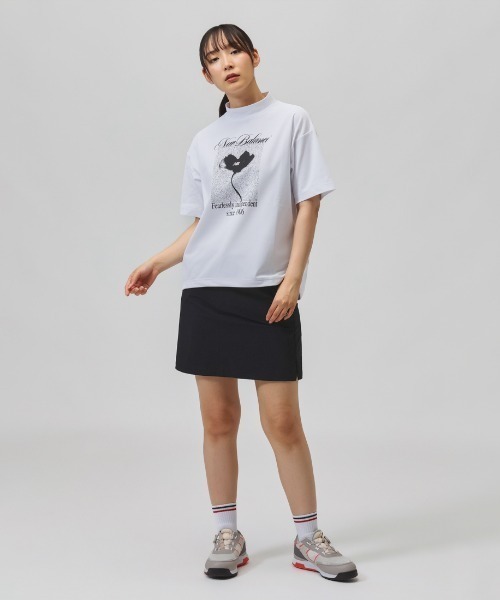 NEW BALANCE(ニューバランス)の「ニューバランス New Balance H/SLEEVE MOCK NECK PULLOVER(Tシャツ/カットソー・レディース・ホワイト/グリーン/ブラック・XL/M/L/S)」の6枚目の写真