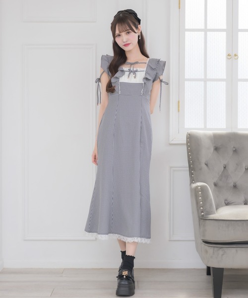 couture BY ROJITA(クチュールバイロジータ)の「肩フリルチェックワンピース(ワンピース・レディース・その他/マルチ/ピンク系その他・FREE)」の18枚目の写真
