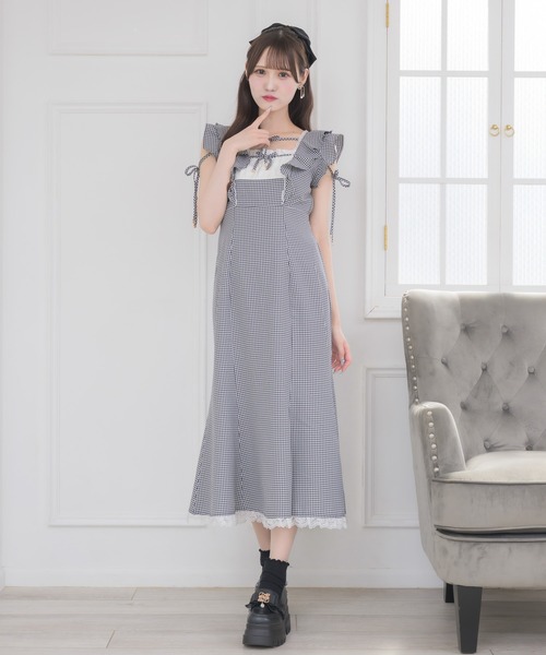 couture BY ROJITA(クチュールバイロジータ)の「肩フリルチェックワンピース(ワンピース・レディース・その他/マルチ/ピンク系その他・FREE)」の19枚目の写真