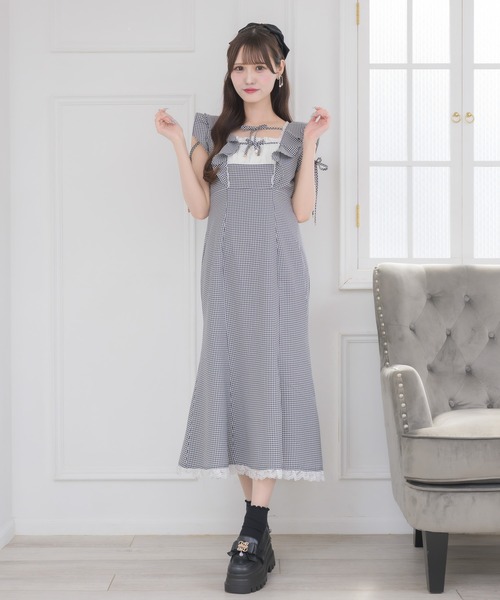 couture BY ROJITA(クチュールバイロジータ)の「肩フリルチェックワンピース(ワンピース・レディース・その他/マルチ/ピンク系その他・FREE)」の20枚目の写真