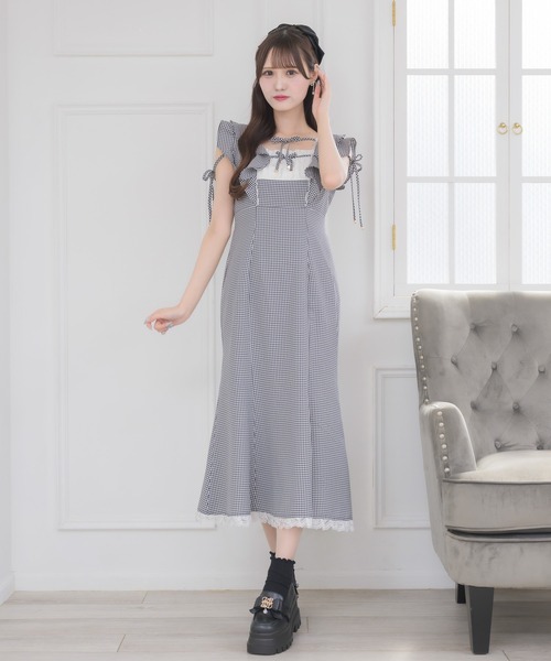 couture BY ROJITA(クチュールバイロジータ)の「肩フリルチェックワンピース(ワンピース・レディース・その他/マルチ/ピンク系その他・FREE)」の21枚目の写真