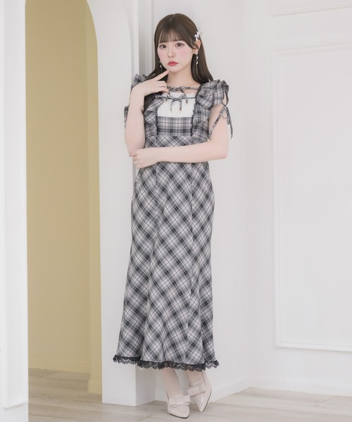 couture BY ROJITA(クチュールバイロジータ)の「肩フリルチェックワンピース(ワンピース・レディース・その他/マルチ/ピンク系その他・FREE)」の12枚目の写真