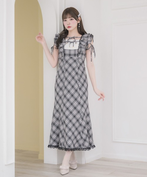 couture BY ROJITA(クチュールバイロジータ)の「肩フリルチェックワンピース(ワンピース・レディース・その他/マルチ/ピンク系その他・FREE)」の14枚目の写真