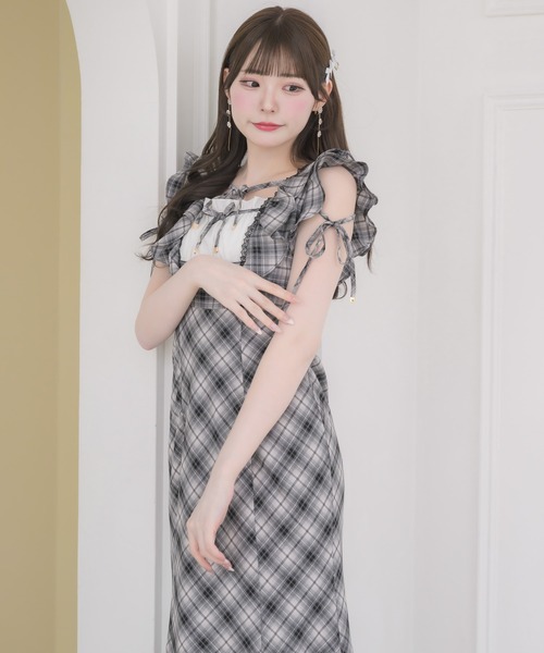 couture BY ROJITA(クチュールバイロジータ)の「肩フリルチェックワンピース(ワンピース・レディース・その他/マルチ/ピンク系その他・FREE)」の15枚目の写真