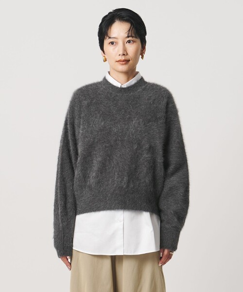 UNITED ARROWS(ユナイテッドアローズ)の「フォックスカシミヤ クルーネック ショート ニット(ニット/セーター・レディース・オフホワイト/レッド/ダークグレー・FREE)」の17枚目の写真