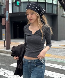 El mar リブスキッパー7分袖Tシャツ