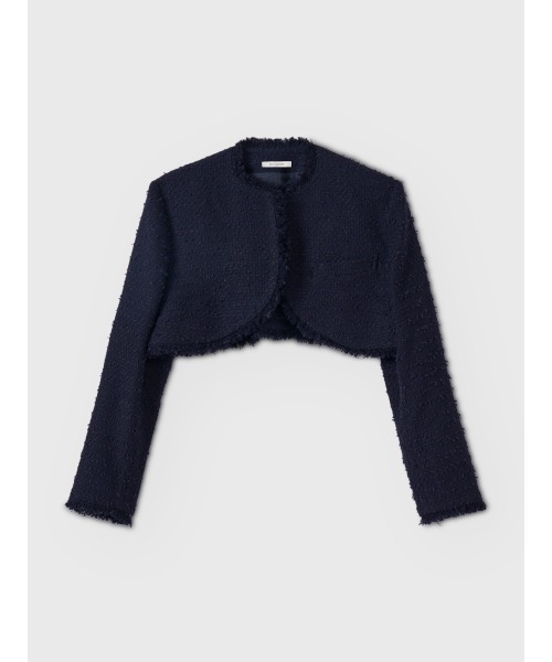 EIMY ISTOIRE(エイミーイストワール)の「IRISE TWEED JACKET(テーラードジャケット・レディース・ネイビー/ブラウン/ホワイト・36/38)」の1枚目の写真