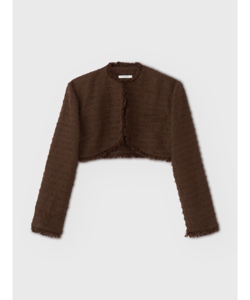 EIMY ISTOIRE(エイミーイストワール)の「IRISE TWEED JACKET(テーラードジャケット・レディース・ネイビー/ブラウン/ホワイト・36/38)」の3枚目の写真