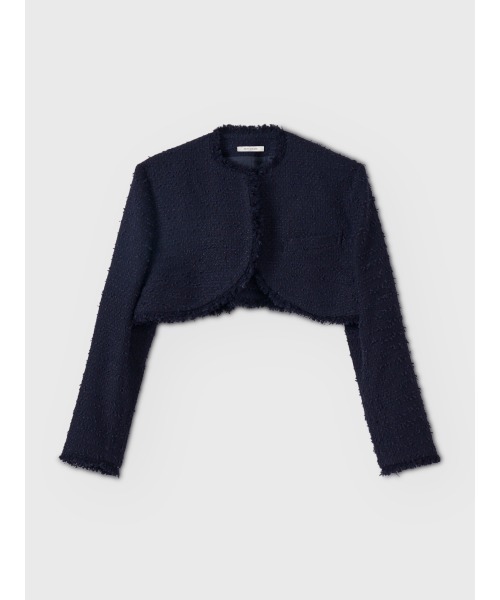 EIMY ISTOIRE(エイミーイストワール)の「IRISE TWEED JACKET(テーラードジャケット・レディース・ネイビー/ブラウン/ホワイト・36/38)」の4枚目の写真
