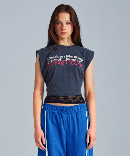 MENASOO(ミナス)の「MNS x American apparel Today Sleeveless (over-fit)_Charcoal(Tシャツ/カットソー・レディース・チャコール・SMALL/MEDIUM)」の8枚目の写真