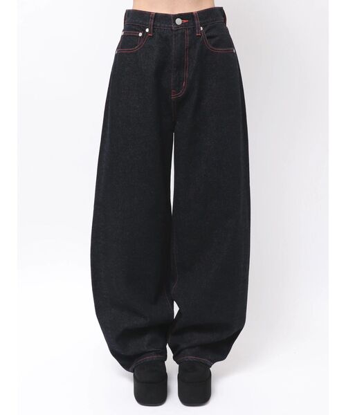 EMODA(エモダ)の「ミニマルワイドジーンズ(デニムパンツ・レディース・ライトブルー/インディゴブルー・SMALL/MEDIUM)」の12枚目の写真