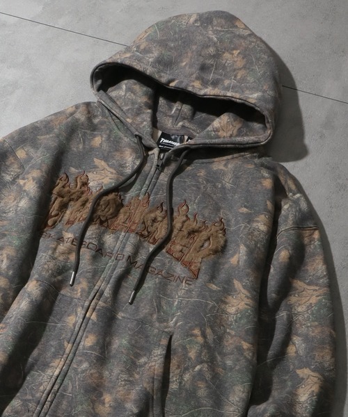 THRASHER(スラッシャー)の「【THRASHER/スラッシャー】裏起毛 ロゴデザイン ジップアップパーカー(パーカー・メンズ・グレー系その他/グレー/ブラック系2/ブラック系1/ピンク/カーキ/ブラック系3・XL/L/M/FREE)」の20枚目の写真