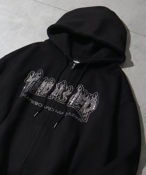 THRASHER(スラッシャー)の「【THRASHER/スラッシャー】裏起毛 ロゴデザイン ジップアップパーカー(パーカー・メンズ・グレー系その他/グレー/ブラック系2/ブラック系1/ピンク/カーキ/ブラック系3・XL/L/M/FREE)」の11枚目の写真