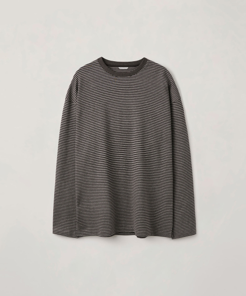 BLANKROOM(ブランクルーム)の「ペンシルストライプロングスリーブT_MOCHA BEIGE(Tシャツ/カットソー・メンズ・その他・1/2)」の1枚目の写真
