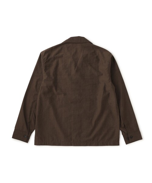 le cercle ADAM ET ROPE'(ルセルクルアダムエロペ)の「ウールブレンドシャツブルゾン/セットアップ対応(ブルゾン・メンズ・ダークブラウン/ブラック・L/M/LL)」の10枚目の写真