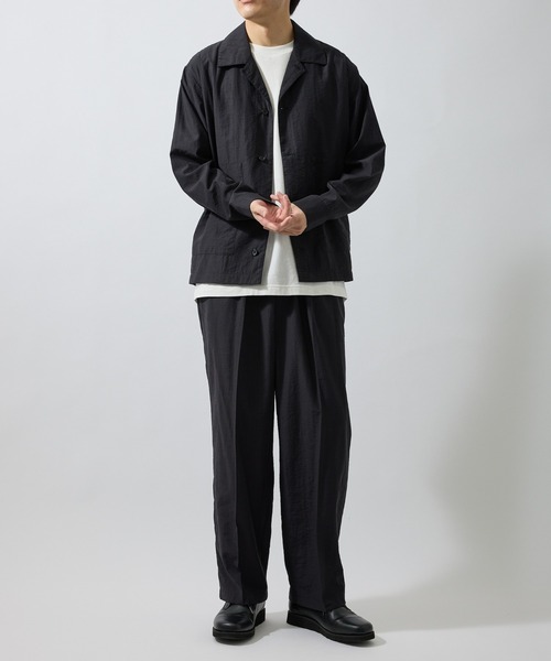 le cercle ADAM ET ROPE'(ルセルクルアダムエロペ)の「ウールブレンドシャツブルゾン/セットアップ対応(ブルゾン・メンズ・ダークブラウン/ブラック・L/M/LL)」の20枚目の写真