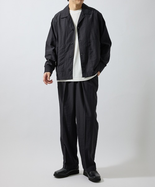 le cercle ADAM ET ROPE'(ルセルクルアダムエロペ)の「ウールブレンドシャツブルゾン/セットアップ対応(ブルゾン・メンズ・ダークブラウン/ブラック・L/M/LL)」の21枚目の写真