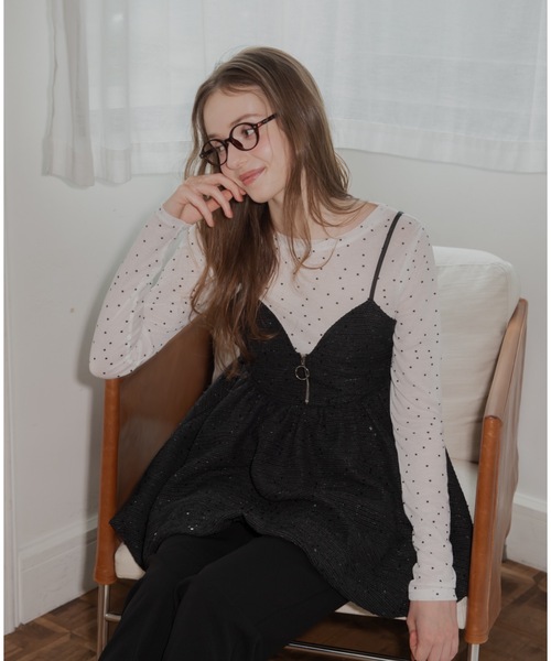 JUMELLE(ジュメロ)の「シアードットプルオーバー(Tシャツ/カットソー・レディース・ホワイト/アイボリー/グレー・MEDIUM)」の5枚目の写真