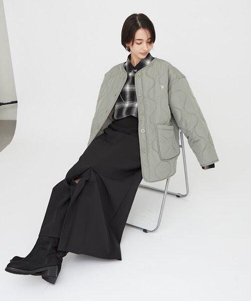 Remind me and forever（リマインドミーアンドフォーエバー）の「【US. POLO ASSN.】配色キルティングブルゾン（ブルゾン・レディース・アイボリー/ブラック/グリーン・MEDIUM/LARGE）」の20枚目の写真
