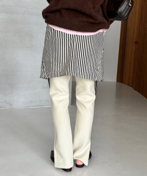 DouDou（ドゥドゥ）の「サイドファスナーレギンスパンツ（その他パンツ・レディース・アイボリー/チャコールグレー/ブラック・FREE/SHORT）」の13枚目の写真