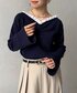 Thevon（ゼボン）の「フリルネックニットプルオーバー（ニット/セーター・FREE）」