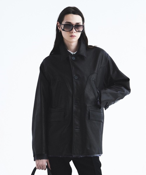 DAIRIKU(ダイリク)の「DAIRIKU / ダイリク Shinig Collar Leather Jacket(ライダースジャケット・メンズ・ブラック・LARGE/MEDIUM)」の4枚目の写真