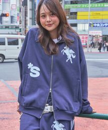 SEQUENZ（シークエンズ）の「※WEB限定 / ユニコーンワッペン刺繍トラックジャケット / sqnzU horse track jkt（スウェット）」