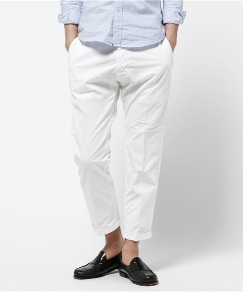 lideal（リデアル）の「【lideal】 ストレッチチノクロップドパンツ　-Pure-（その他パンツ・メンズ・オフホワイト/ネイビー/カーキ/ベージュ・LARGE/SMALL/MEDIUM）」の2枚目の写真