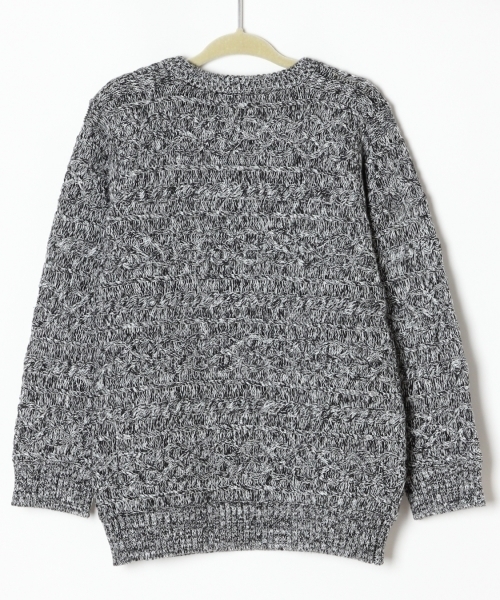 GLOBAL WORK（グローバルワーク）の「【キッズ】アラエルケーブルニットプルオーバー長袖/727332 （Tシャツ/カットソー・キッズ・ホワイト/ブラック/カーキ/ネイビー/グレー/ブルー・X-LARGE/SMALL/LARGE/MEDIUM）」の7枚目の写真