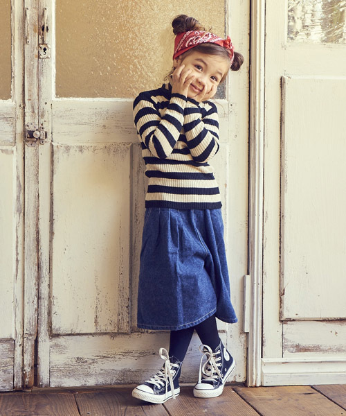 RUGGEDWORKS(ラゲッドワークス)の「ボーダータートルネックニット(ニット/セーター・キッズ・グレー/ダークブラウン/レッド/キナリ/マスタード/カーキ・130cm/80cm/90㎝/100cm/110cm/140cm/120cm)」の13枚目の写真