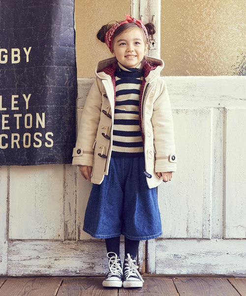 RUGGEDWORKS(ラゲッドワークス)の「ボーダータートルネックニット(ニット/セーター・キッズ・グレー/ダークブラウン/レッド/キナリ/マスタード/カーキ・130cm/80cm/90㎝/100cm/110cm/140cm/120cm)」の11枚目の写真